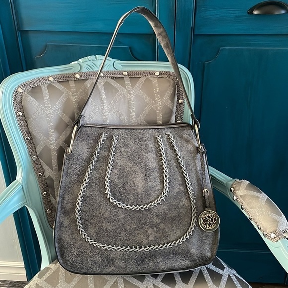 Christian Lacroix Grey Hobo Style Purse - Picture 15 of 16